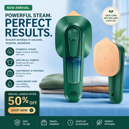 Iron-Travel Steamer Iron for Clothes , Portable Handheld Iron